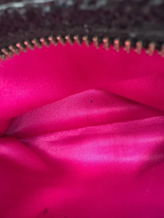 Coach Poppy Plaid Tartan Wristlet Double Zip Y2K Glam Signature C Pink Black - Picture 13 of 16